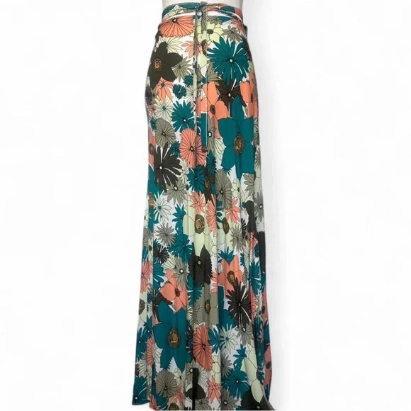Free People "That's A Wrap" Printed Maxi Skirt Size XL - NWOT - Picture 4 of 7